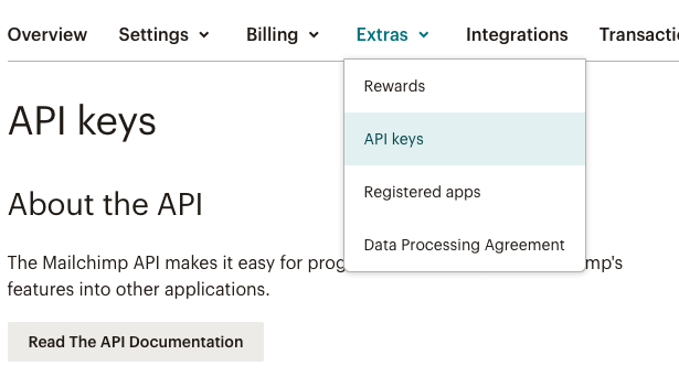 Mailchimp API Key