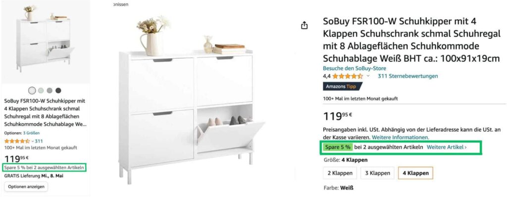 amazon werbeaktion preisnachlass